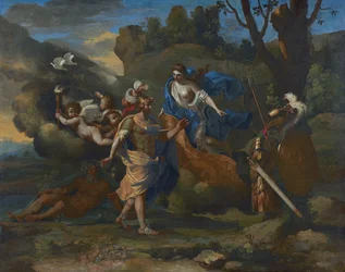 Venus zeigt Aeneas ihre Waffen